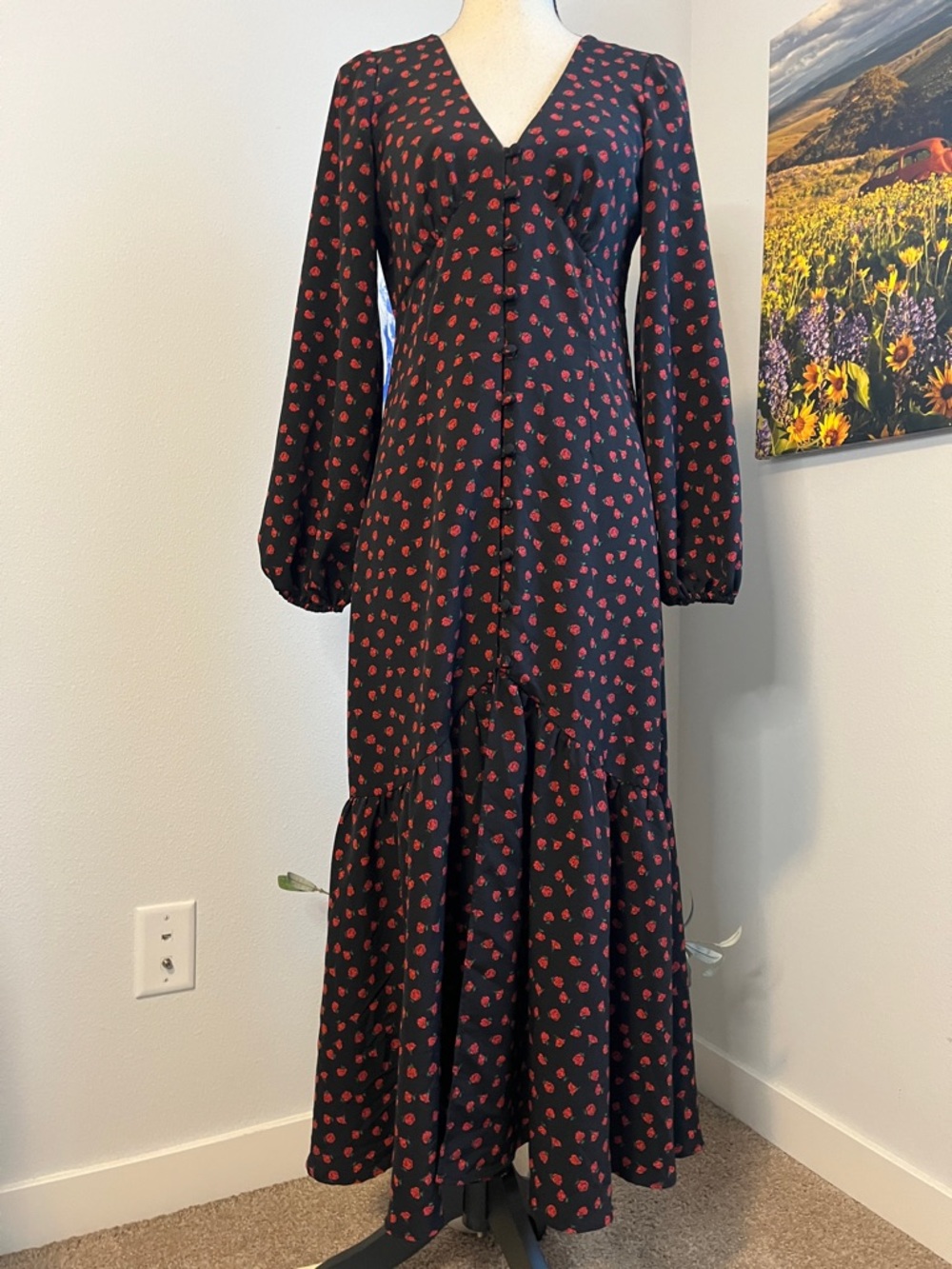 TOPSHOP Vintage Style Midi Dress